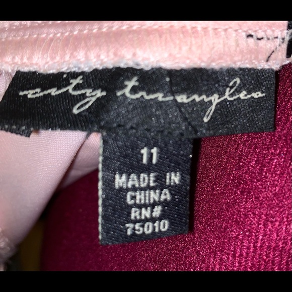 Two Piece Party Dress Black Sequins Crop Top with Pink Polkadots & Tool Skirt - Picture 7 of 7